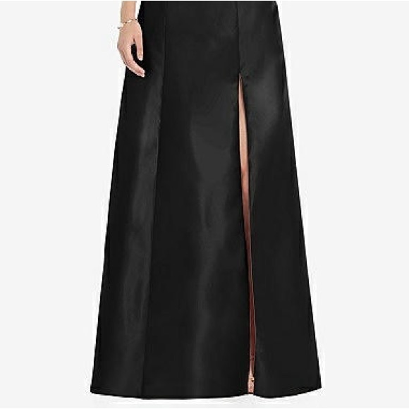 ALFRED SUNG NWT SLEEVELESS SQUARE-NECK PRINCESS LINE GOWN WITH POCKETS IN BLACK - Picture 6 of 11